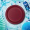 24 Count Burgundy Color Paper Dessert Plates for Wine or Fall Themes 7"